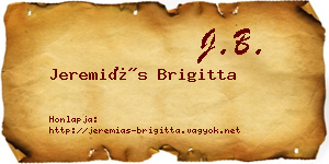 Jeremiás Brigitta névjegykártya